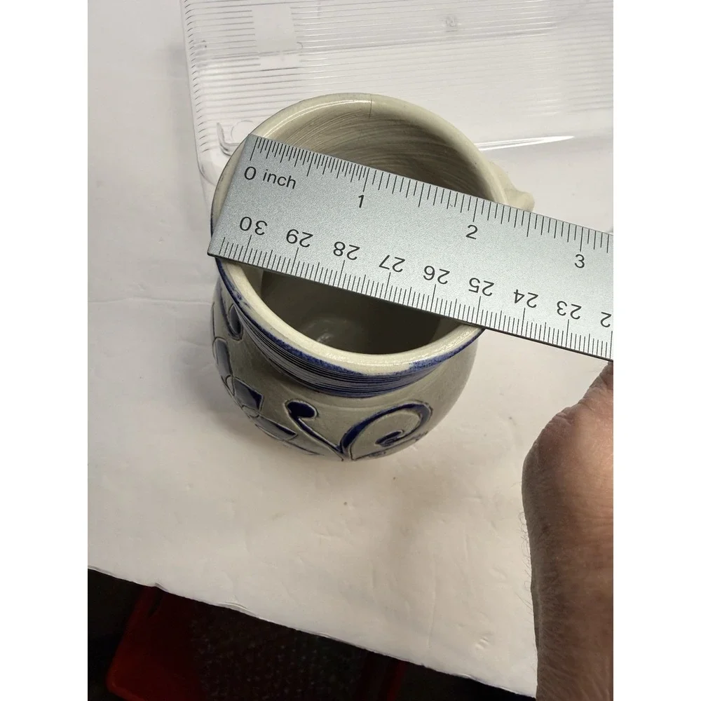 Williamsburg Pottery Cobalt Blue Hand-‎ Thrown Pitcher